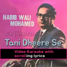 Tani Dheere Se Bolo - Video Karaoke Lyrics | Habib Wali Mohammad