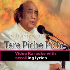 Tere Piche Piche Aana - Video Karaoke Lyrics