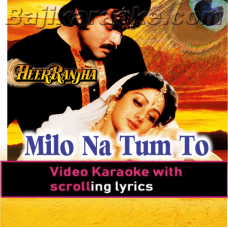 Milo Na Tum To - Cover - Video Karaoke Lyrics