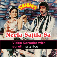 Neela Sajila Sa Ye Aasma - Video Karaoke Lyrics