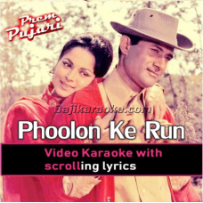 Phoolon ke rung se - Video Karaoke Lyrics