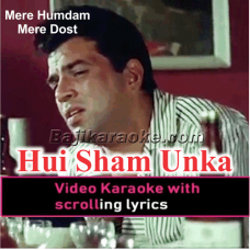 Hui Sham Unka Khayal - Video Karaoke Lyrics