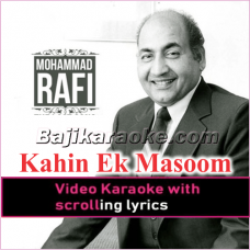Kahin Ek Masoom Nazuk Si Ladki - Video Karaoke Lyrics