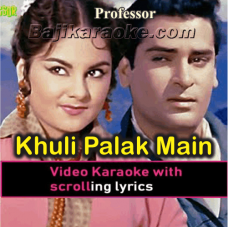 Khuli Palak Mein Jhoota Gussa - Video Karaoke Lyrics