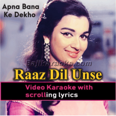 Raaz E Dil Unse Chupaya - Video Karaoke Lyrics