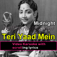 Teri Yaad Mein Sajan - Video Karaoke Lyrics | Geeta Dutt | Midnight 1972