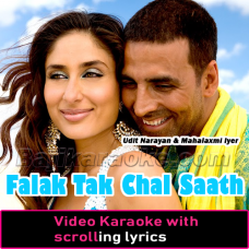 Falak Tak Chal Saath Mere - Video Karaoke Lyrics