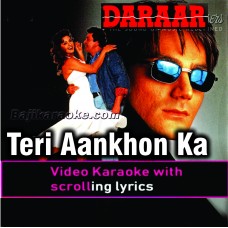 Teri Aankhon Ka Deewana Deewana - With Chorus - Video Karaoke Lyrics