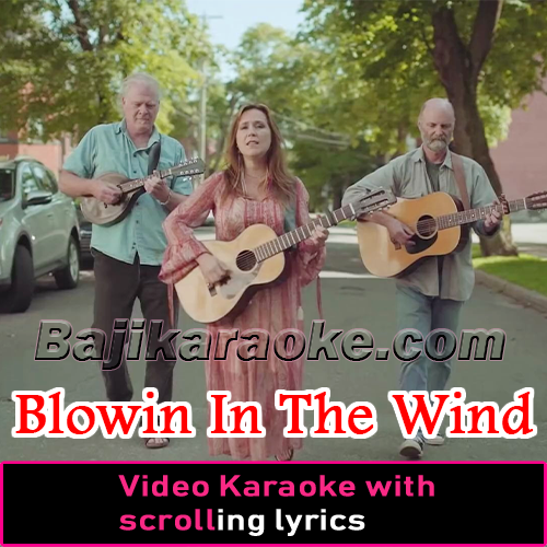 Blowin In The Wind ( Bob Dylan Cover) - Video Karaoke Lyrics